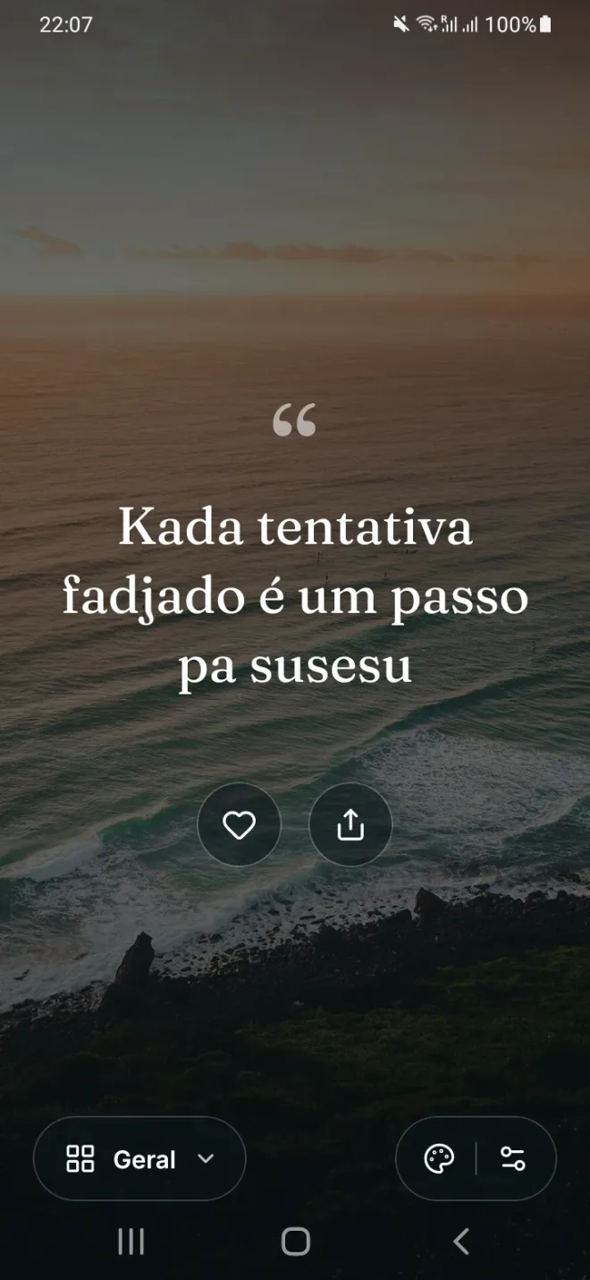 A app num telemóvel Android